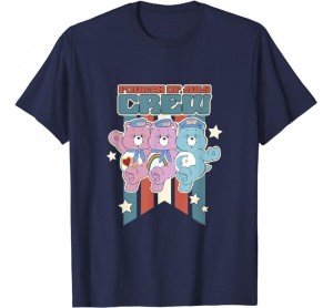 Care Bears 4th Of July Crew Vintage Dancing Cheer Bear Group T-Shirt